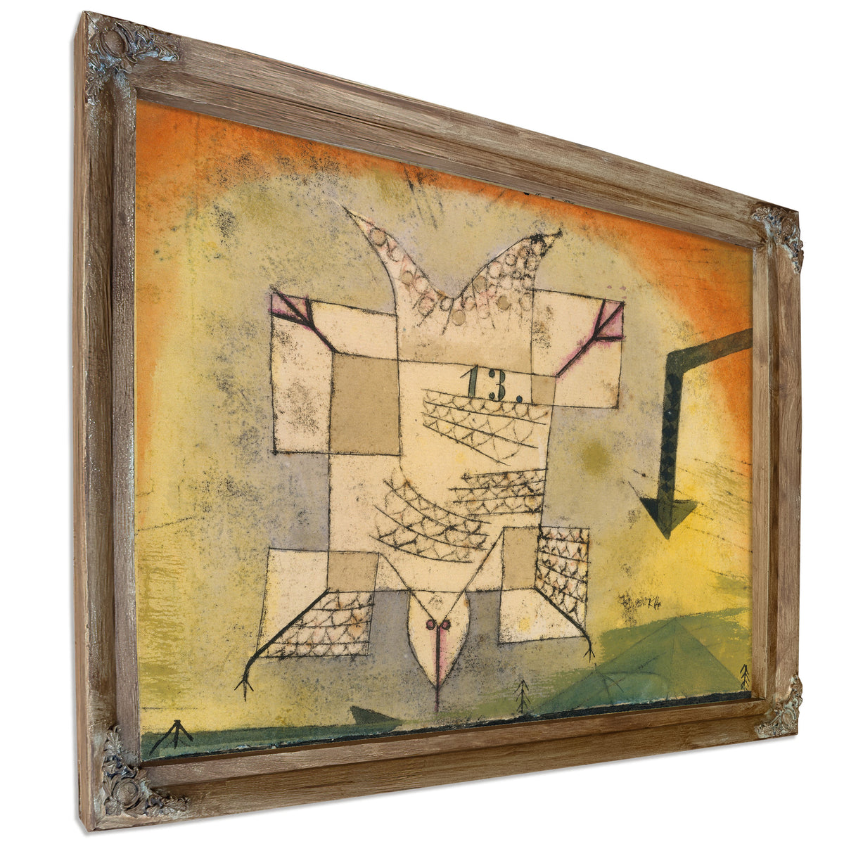 Falling Bird 1919 By Paul Klee