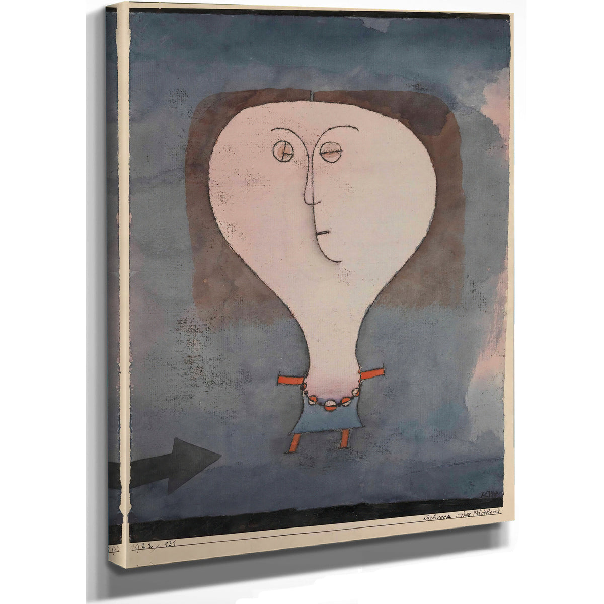 Fright a Girl 1922 By Paul Klee