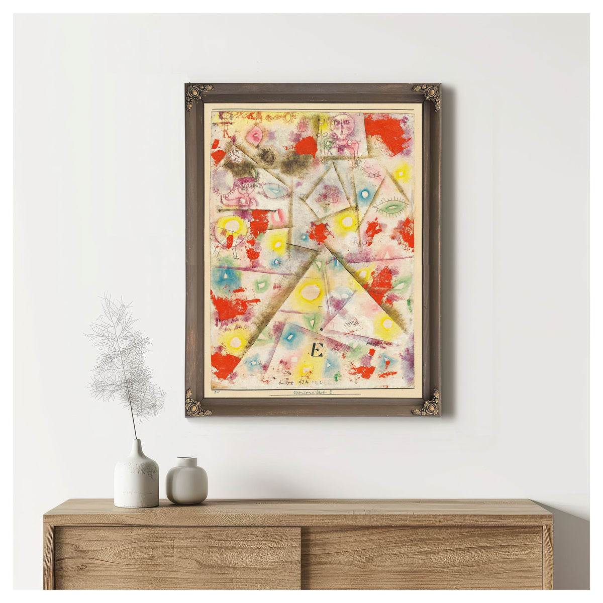 Gedenkblatt E 1924 By Paul Klee