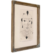 Portrait Sketch a Costumed Lady 1924 By Paul Klee