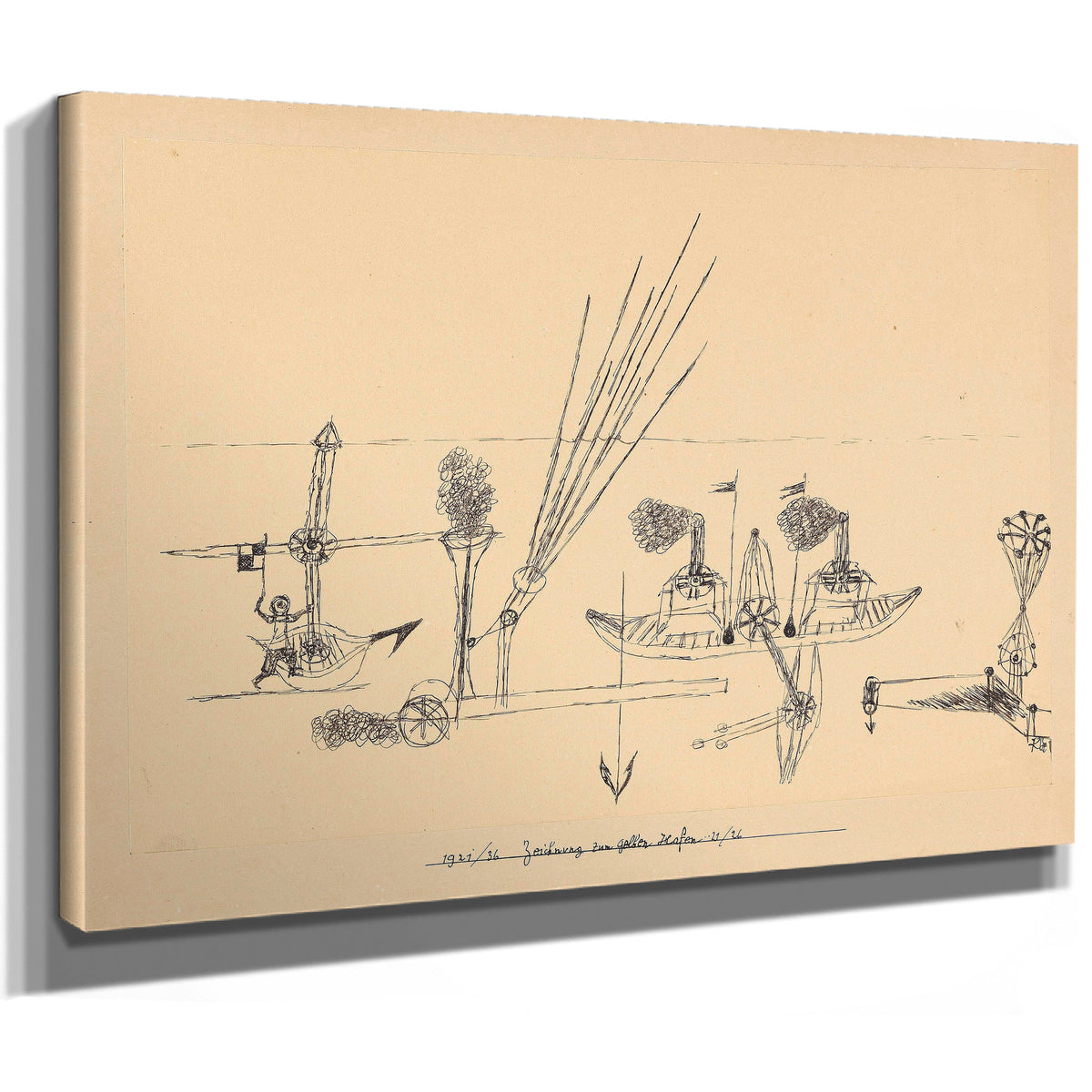 Zeichnung Zum Gelben Hafen 1921 1926 By Paul Klee