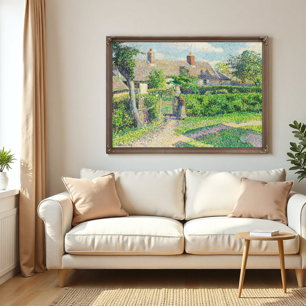 Peasants Houses Eragny by Camille Pissarro