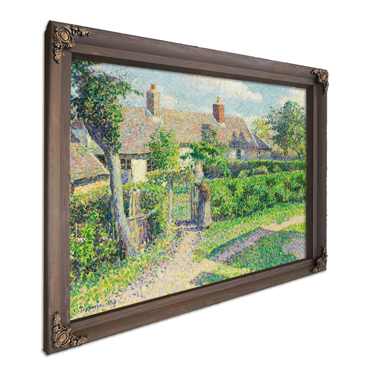 Peasants Houses Eragny by Camille Pissarro