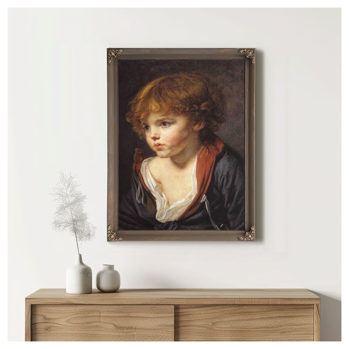 Petit Garcon Blond A La Chemise Ouverte by Jean Baptiste Greuze