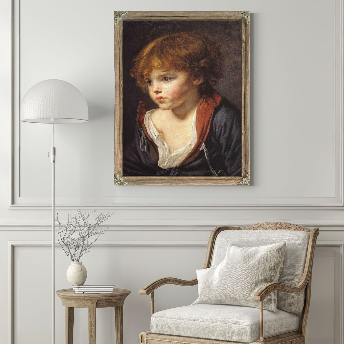 Petit Garcon Blond A La Chemise Ouverte by Jean Baptiste Greuze