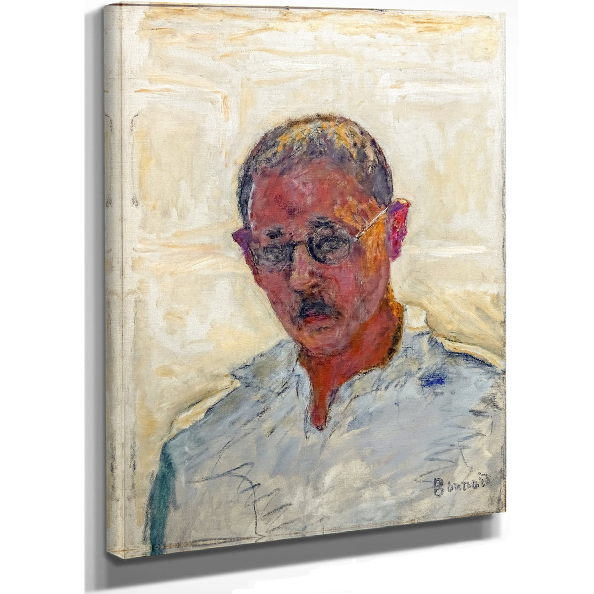 Autoportrait Sur Fond Blanc Chemise By Pierre Bonnard