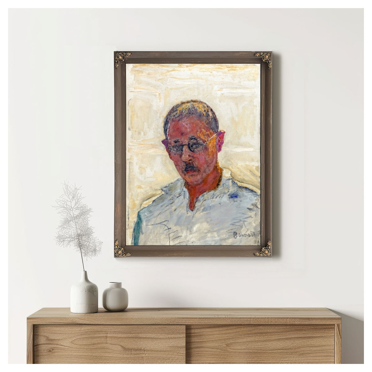 Autoportrait Sur Fond Blanc Chemise By Pierre Bonnard