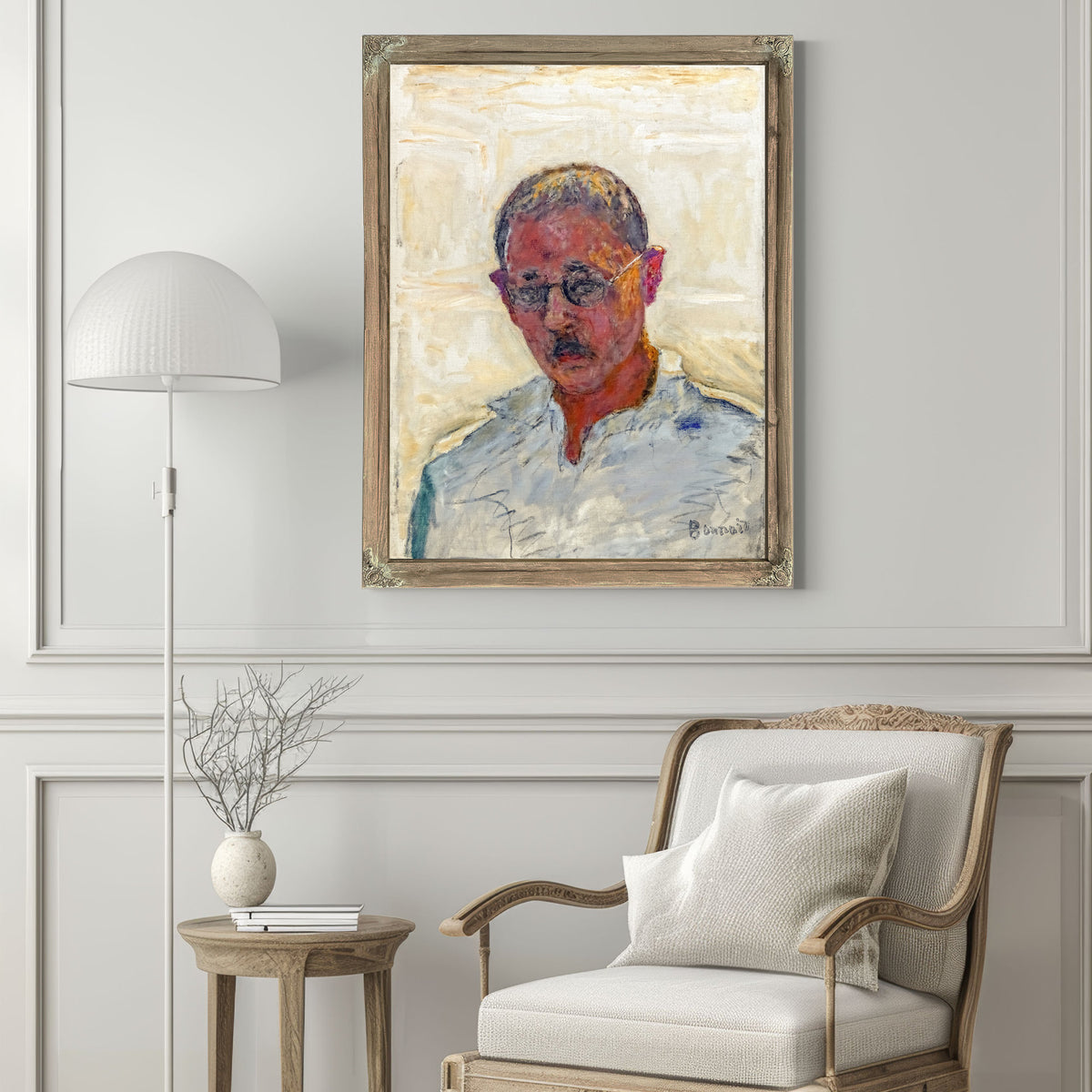 Autoportrait Sur Fond Blanc Chemise By Pierre Bonnard
