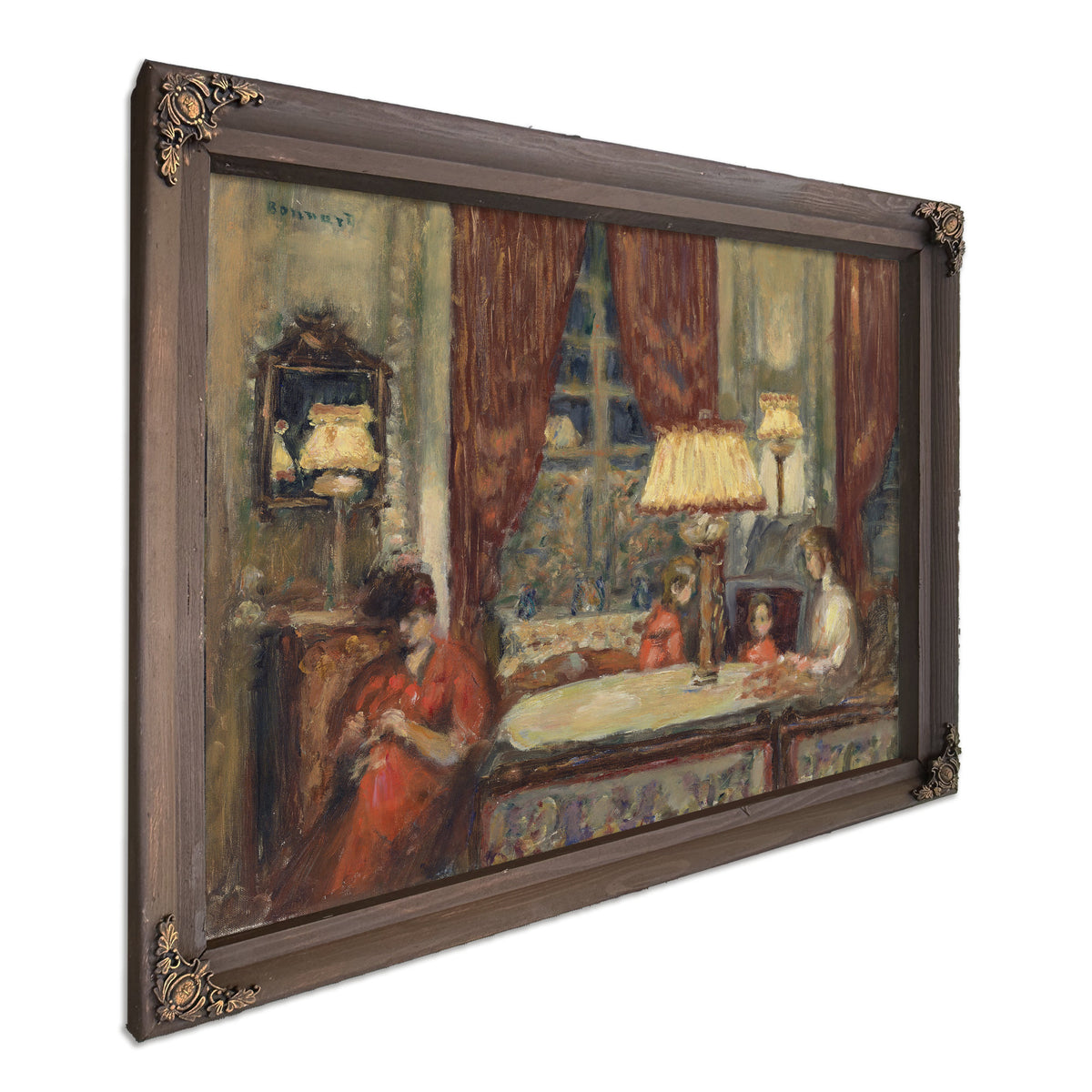 Evening Under Lamps la Soiree Sous Les By Pierre Bonnard