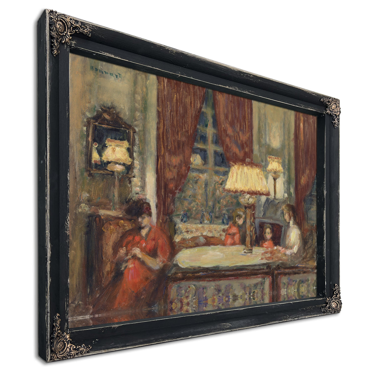 Evening Under Lamps la Soiree Sous Les By Pierre Bonnard