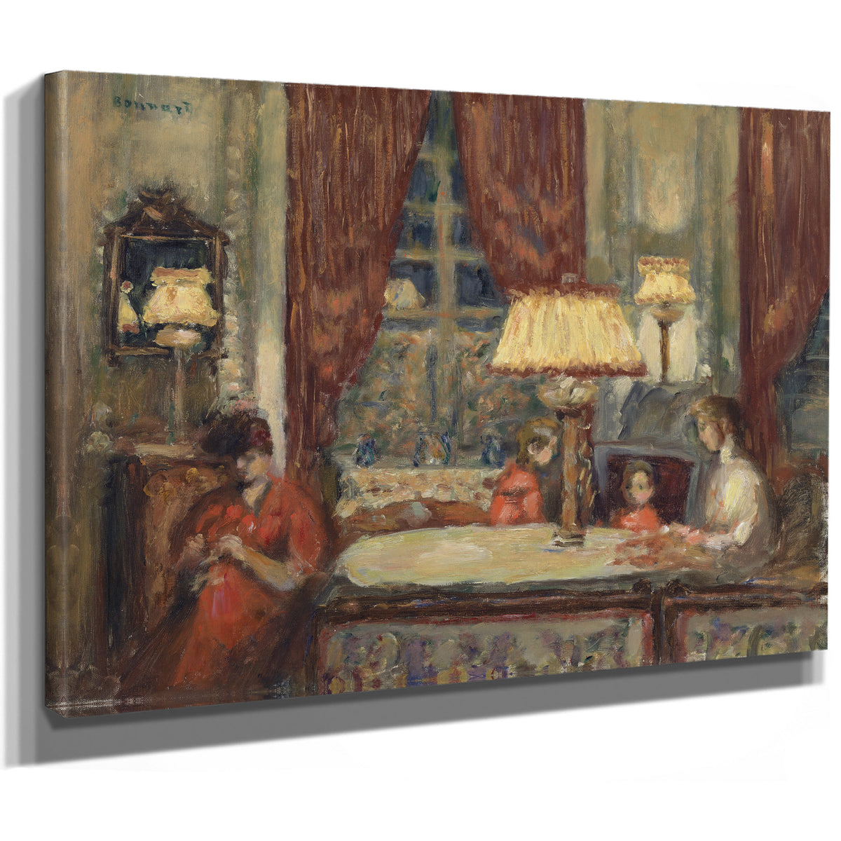 Evening Under Lamps la Soiree Sous Les By Pierre Bonnard