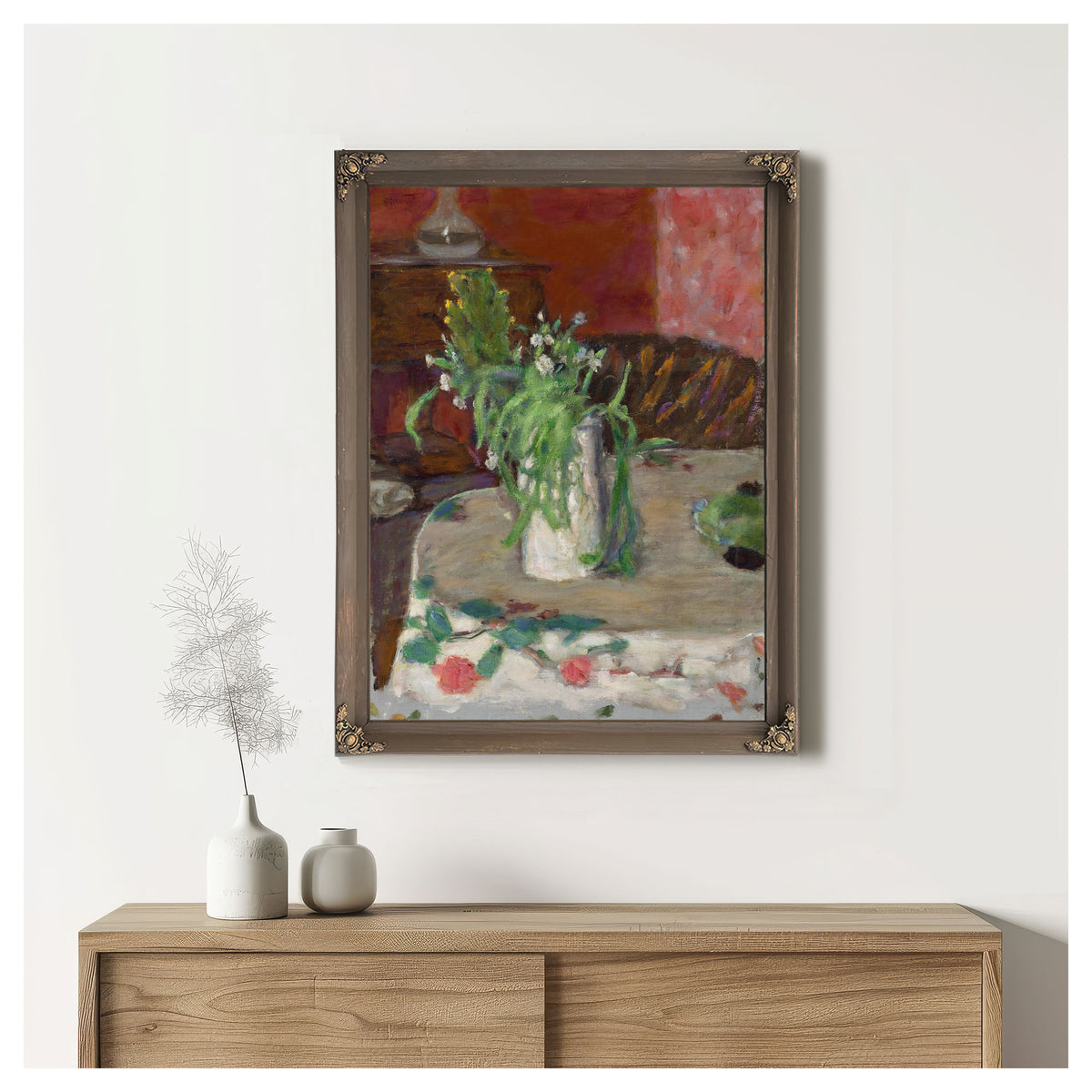 Fleurs et Carafe By Pierre Bonnard