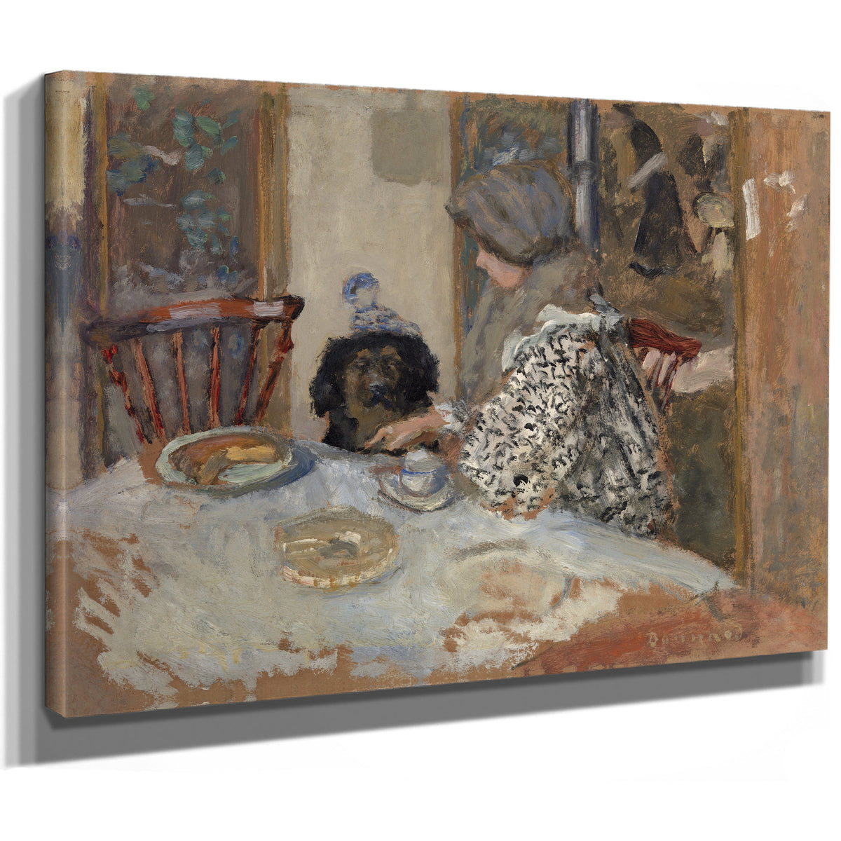 Woman Dog Table 1908 By Pierre Bonnard
