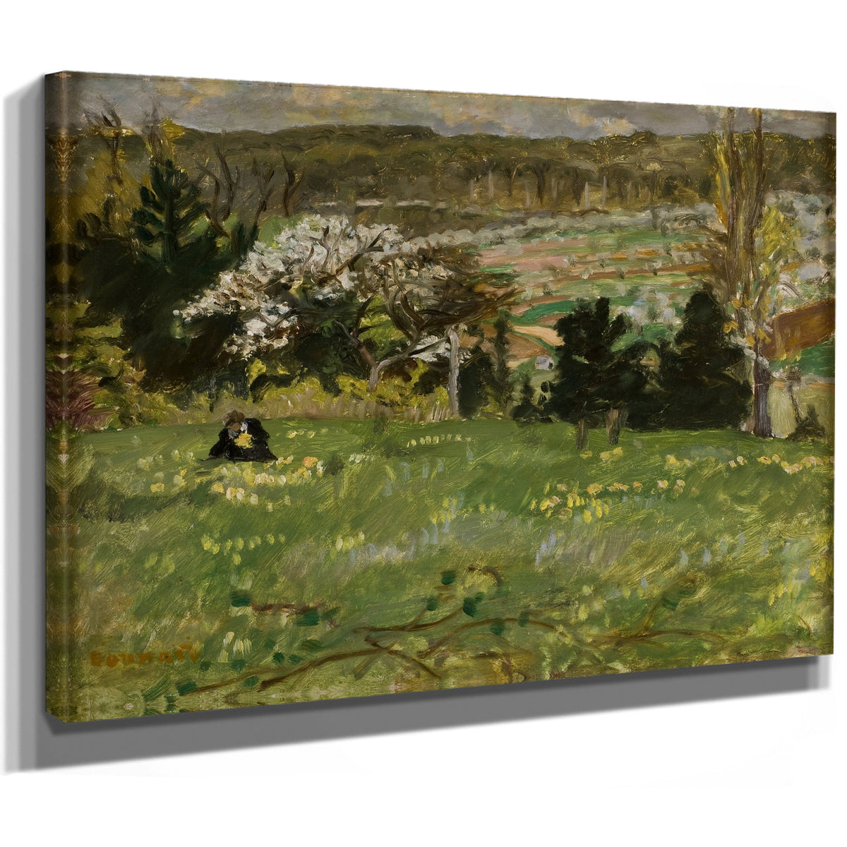 Woman Picking Flowers 1916 By Pierre Bonnard