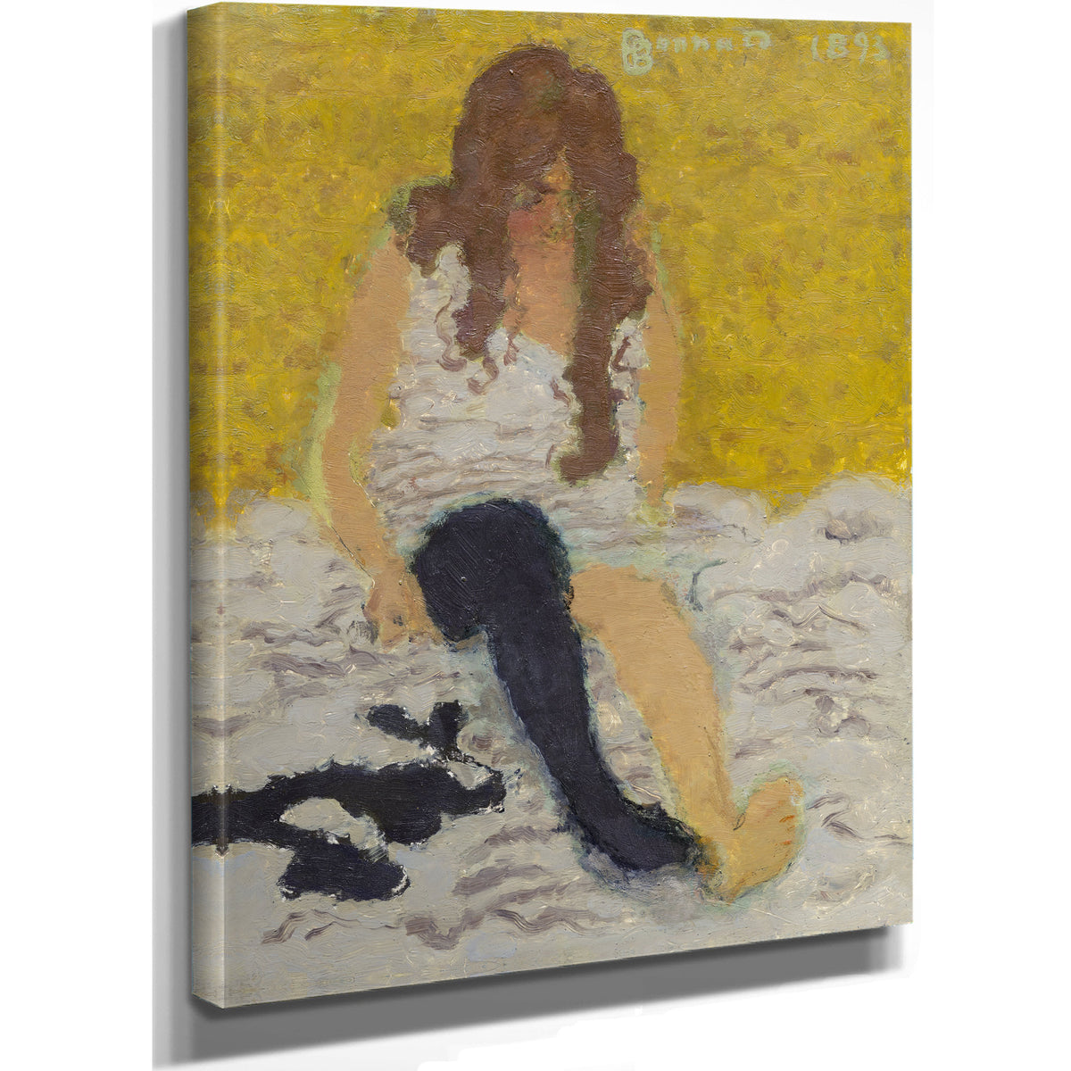 Woman Putting Her Stockings 1893 By Pierre Bonnard