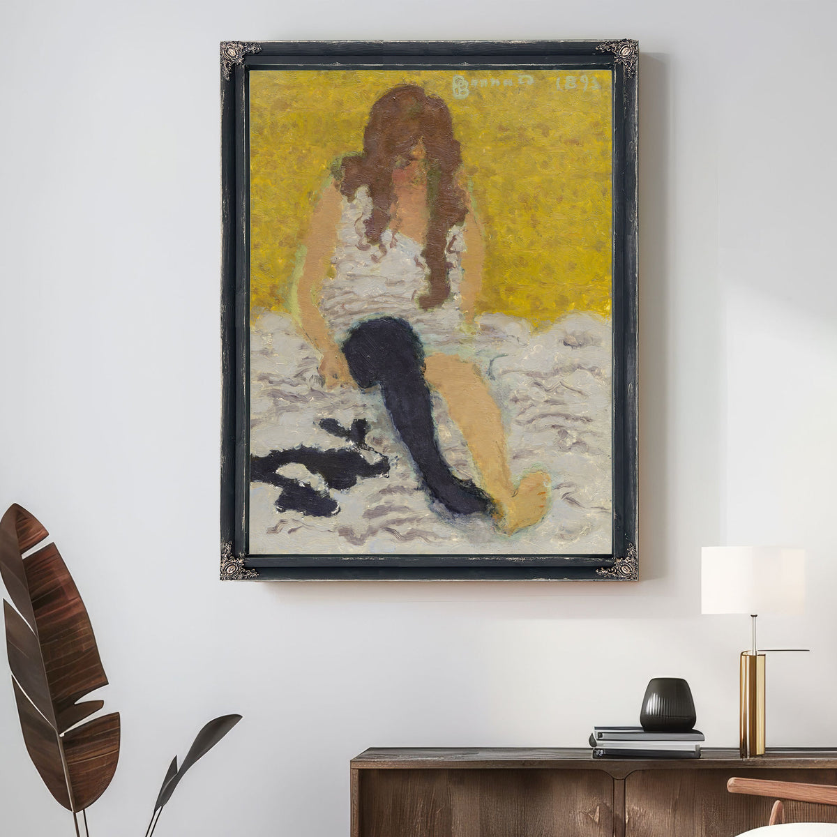 Woman Putting Her Stockings 1893 By Pierre Bonnard