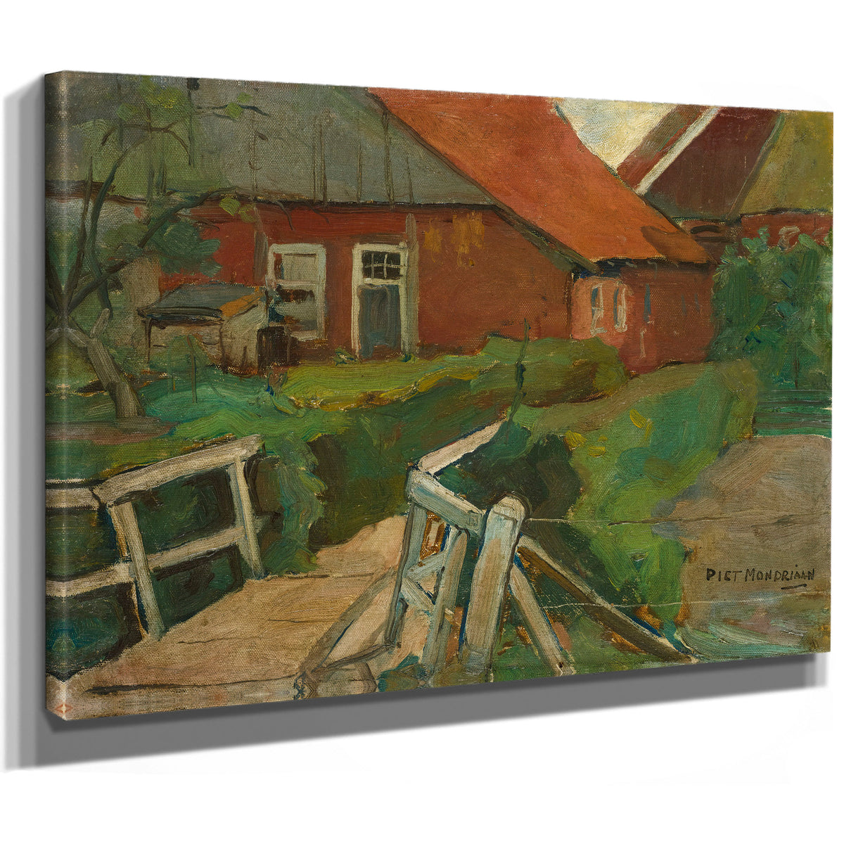 Farm Building Bridge Circa 1899 By Piet Mondrian