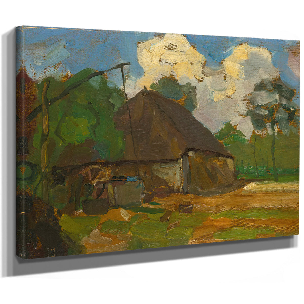 Farm Building Well Daylight Circa 1907 By Piet Mondrian