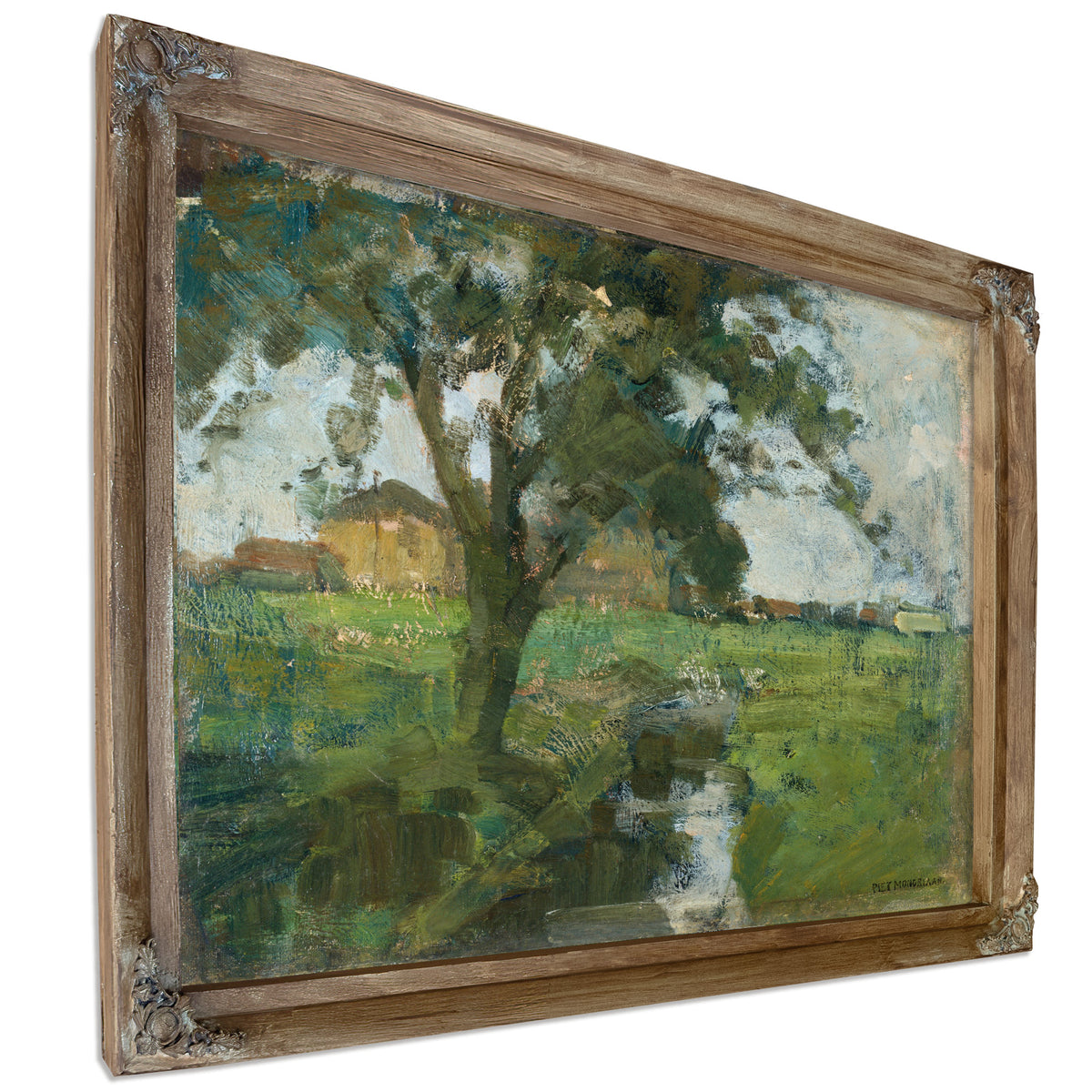 Farm Setting Foreground Tree By Piet Mondrian