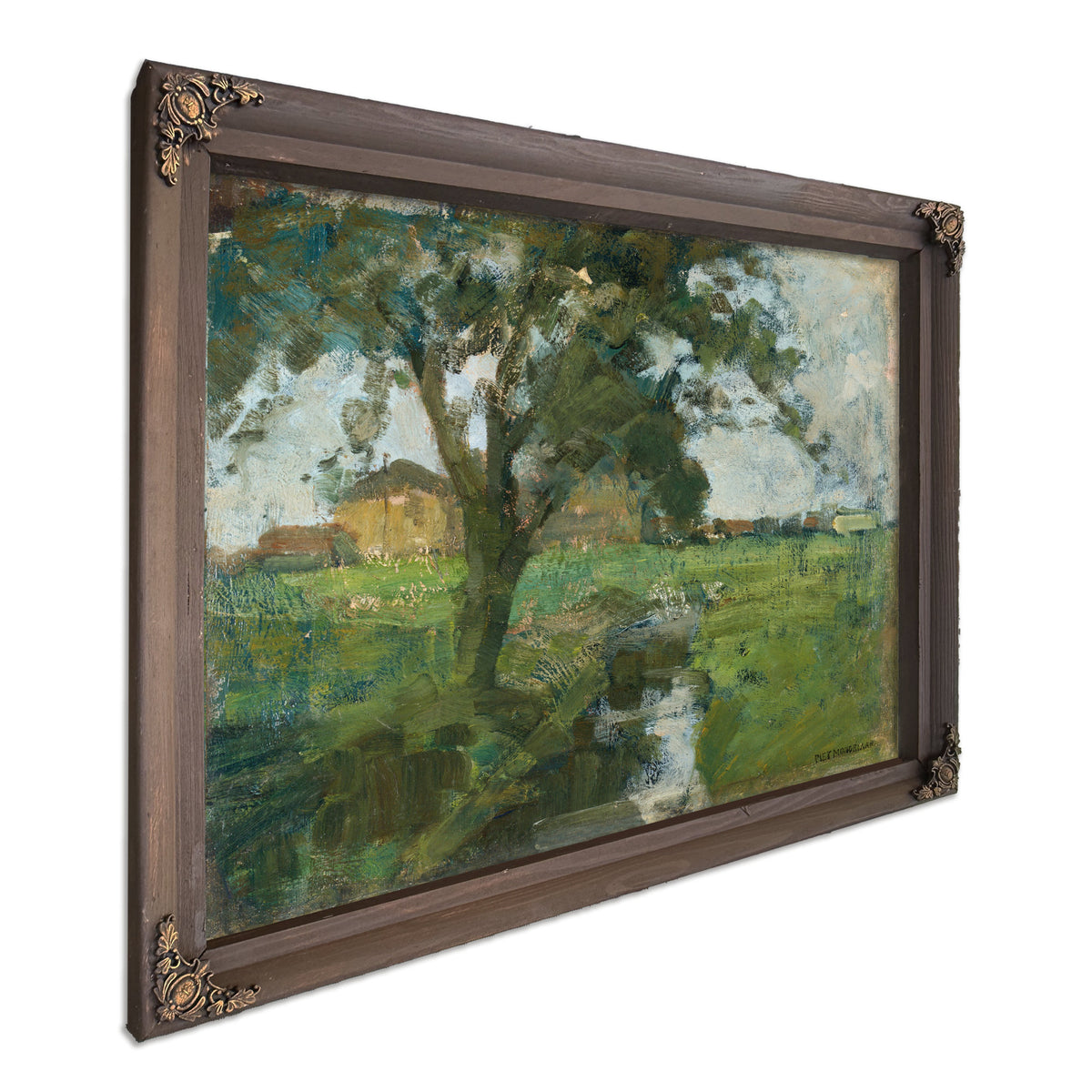 Farm Setting Foreground Tree By Piet Mondrian