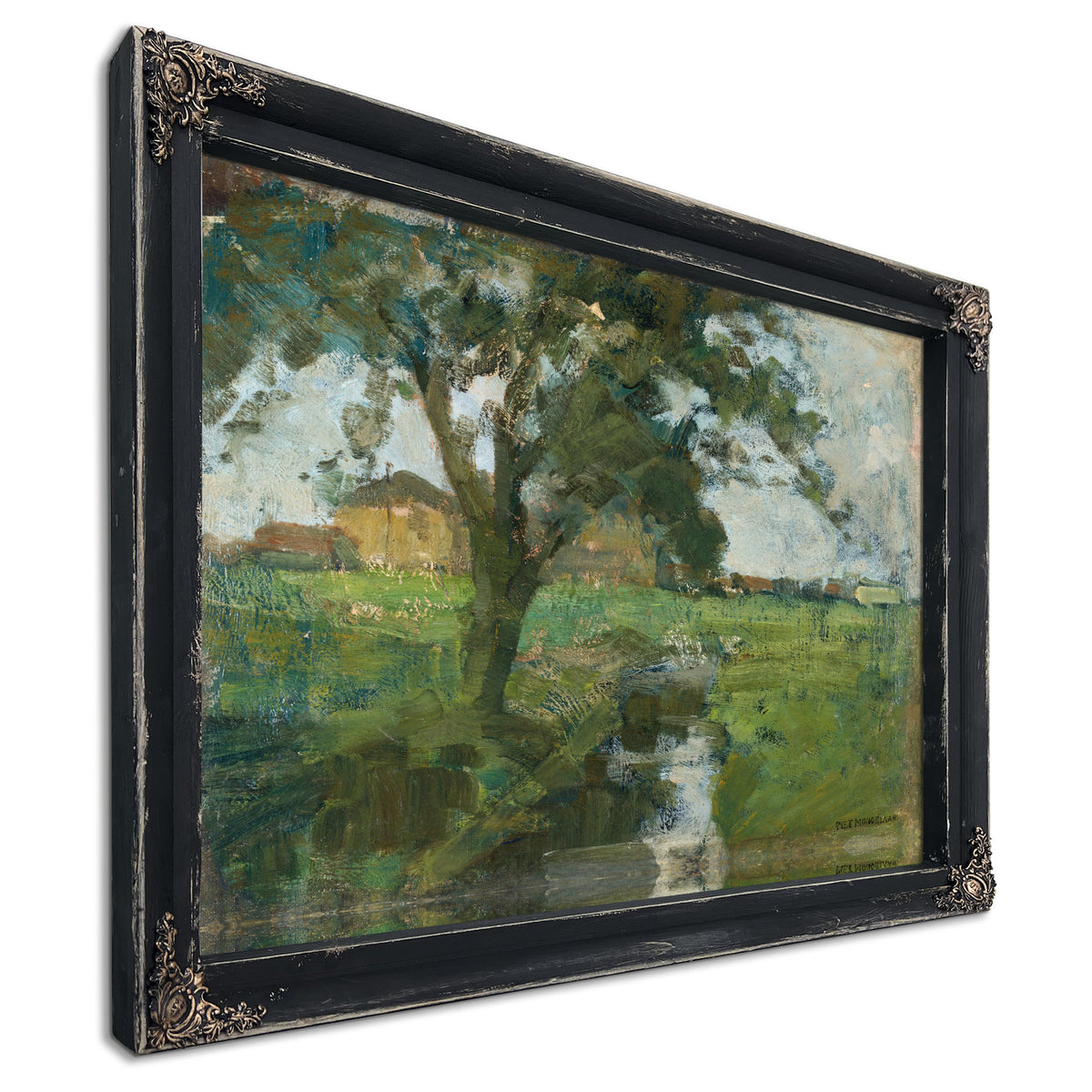 Farm Setting Foreground Tree By Piet Mondrian