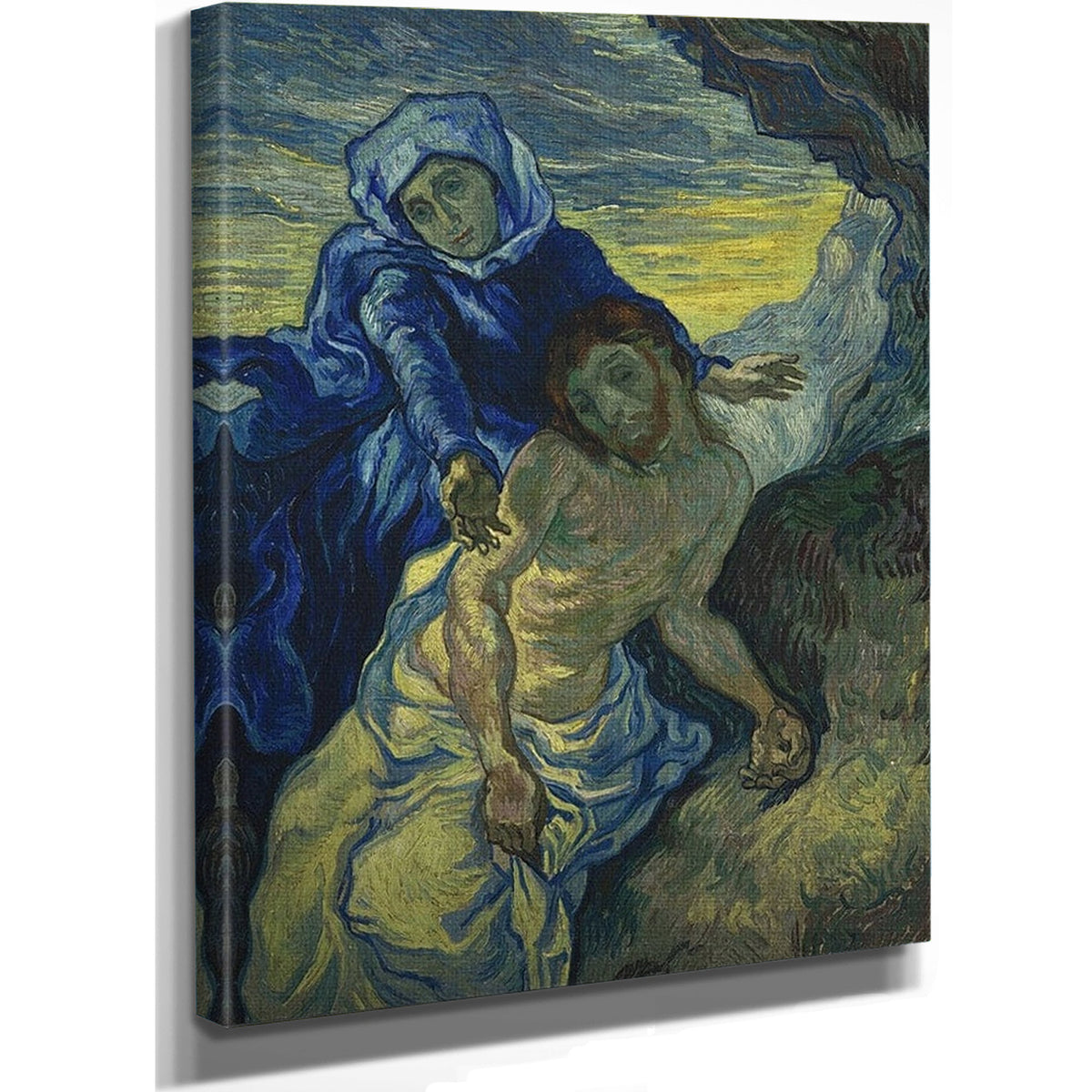 Pieta (After Delacroix) Saint Remy (Piedad Saint Remy) By Vincent Van Gogh