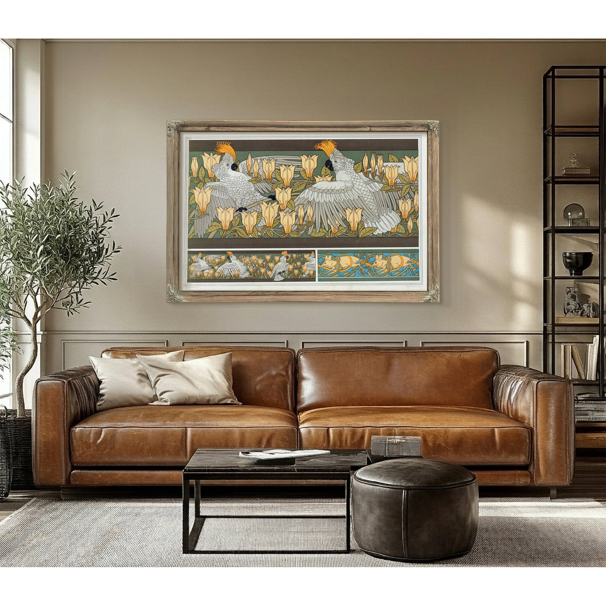 Cacatoes et Magnolia Bordure Souris By Pillard Verneuil