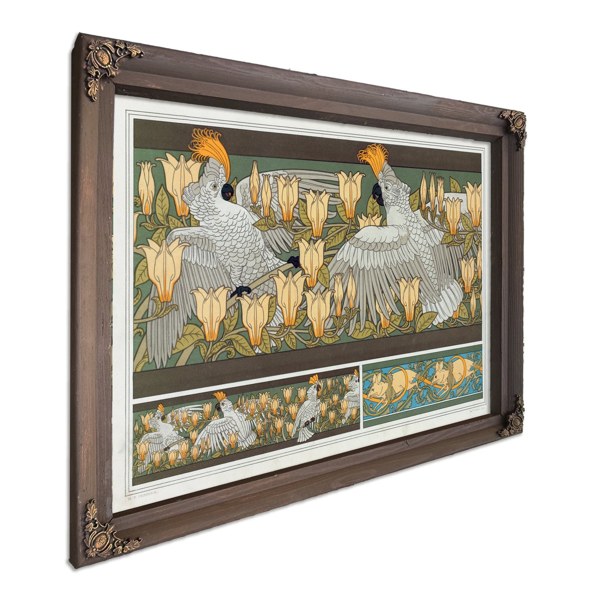 Cacatoes et Magnolia Bordure Souris By Pillard Verneuil