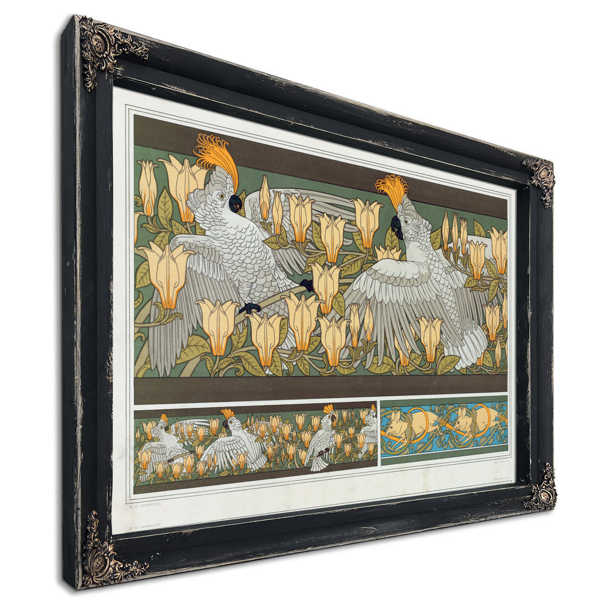 Cacatoes et Magnolia Bordure Souris By Pillard Verneuil