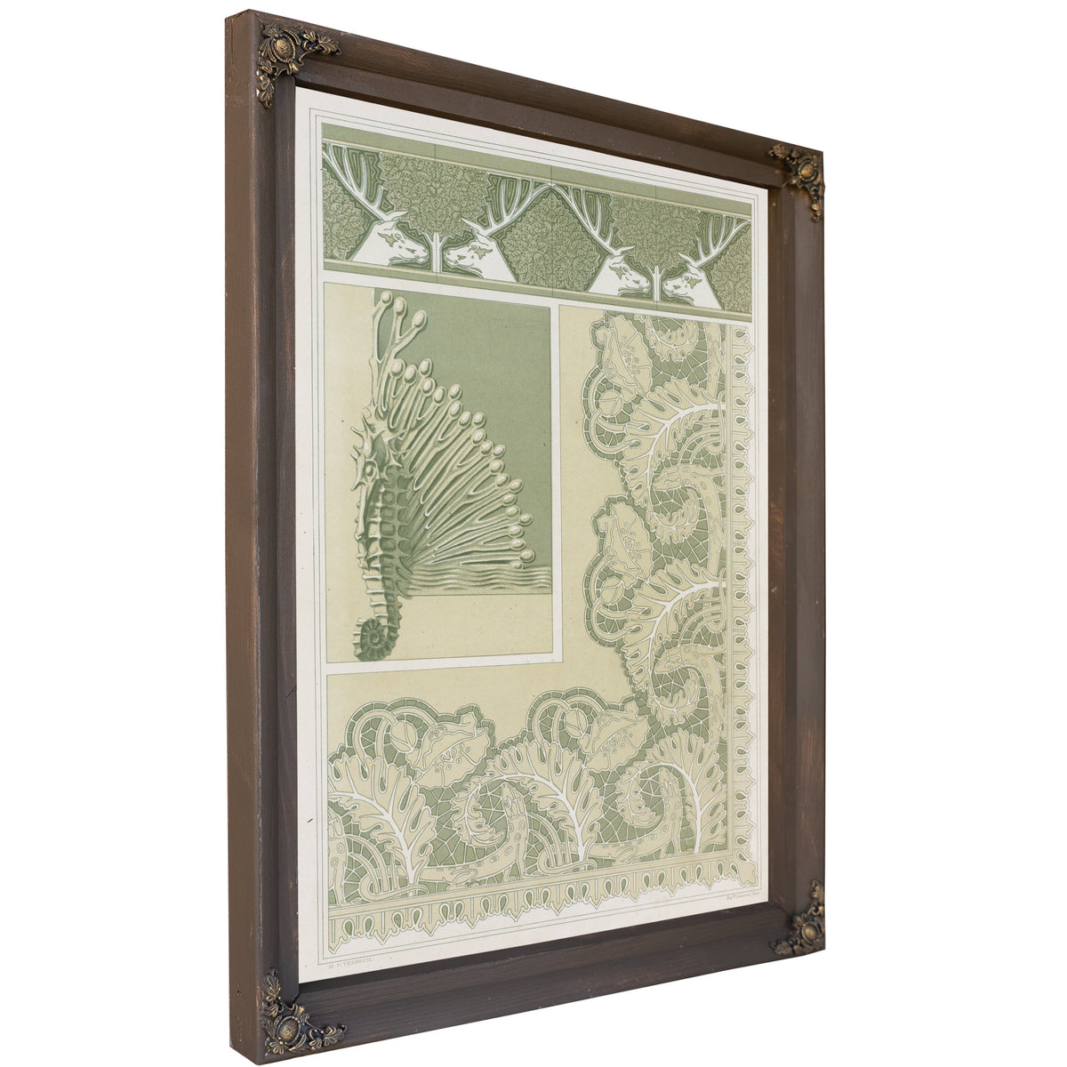 Cerfs et Noisetiers Bordure Carreaux By Pillard Verneuil