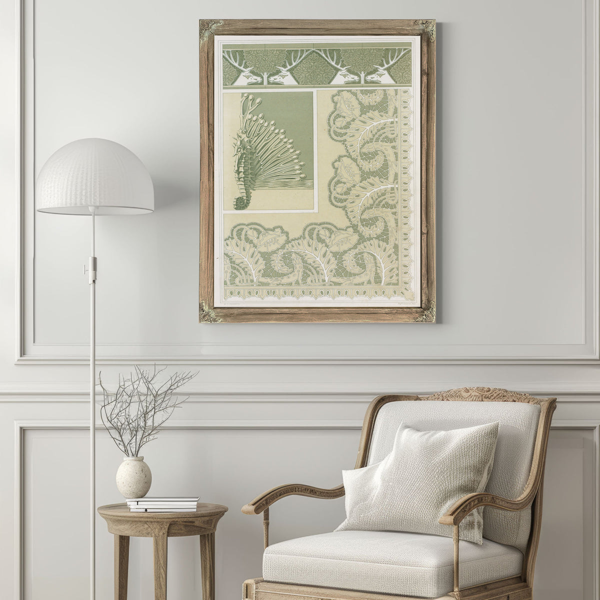 Cerfs et Noisetiers Bordure Carreaux By Pillard Verneuil
