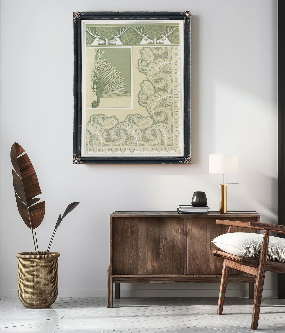 Cerfs et Noisetiers Bordure Carreaux By Pillard Verneuil