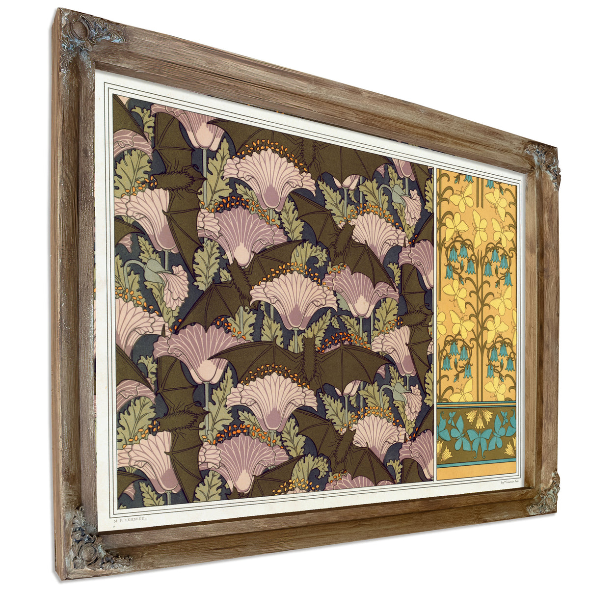 Chauves Souris et Pavots Tenture By Pillard Verneuil