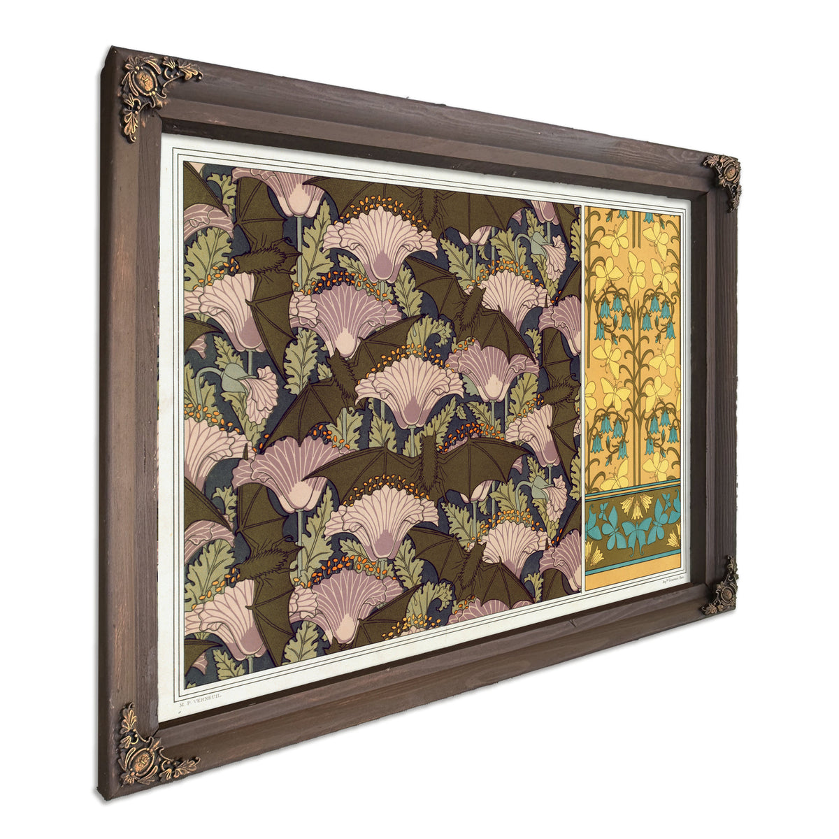 Chauves Souris et Pavots Tenture By Pillard Verneuil