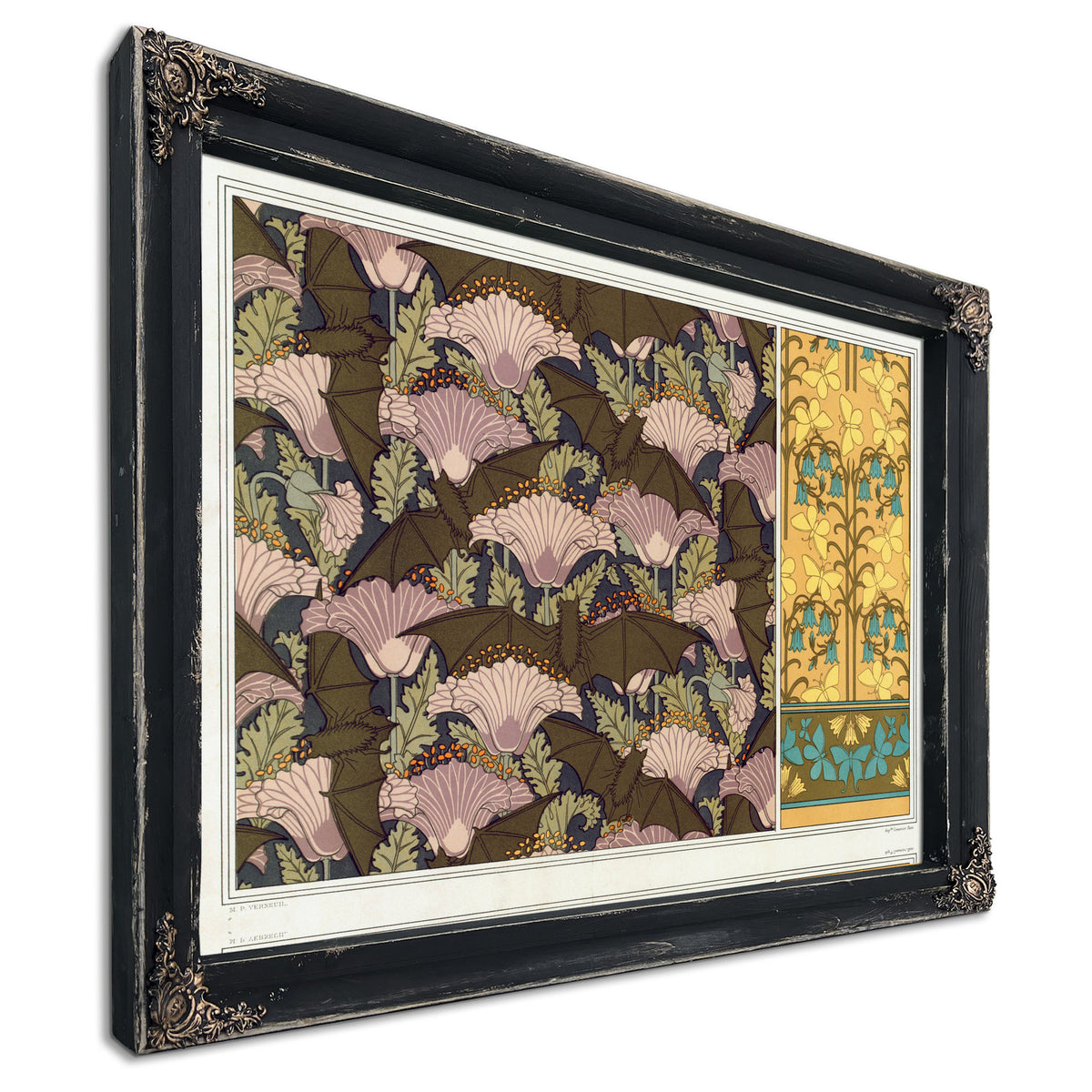 Chauves Souris et Pavots Tenture By Pillard Verneuil