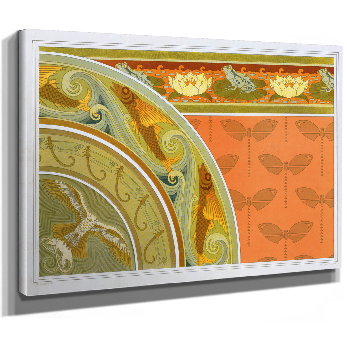 Grenouilles et Nenuphars Bordure By Pillard Verneuil