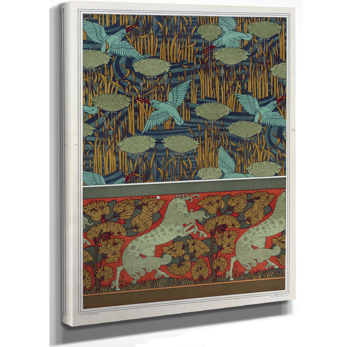 Martins Pecheurs et Butome En Ombelle By Pillard Verneuil