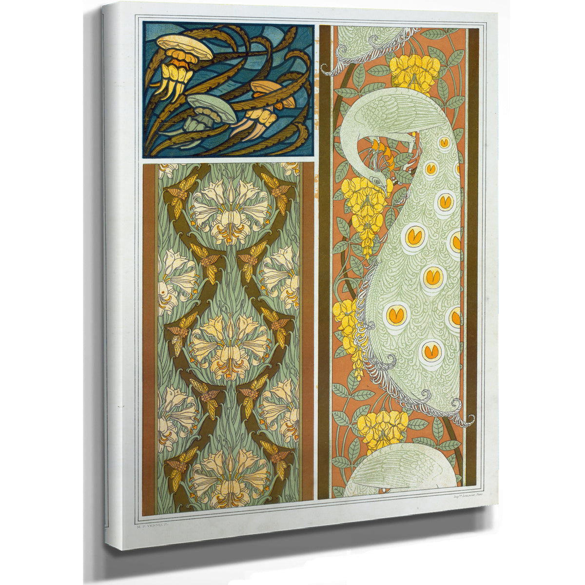 Meduses et Algues Vitrail Cigales et By Pillard Verneuil