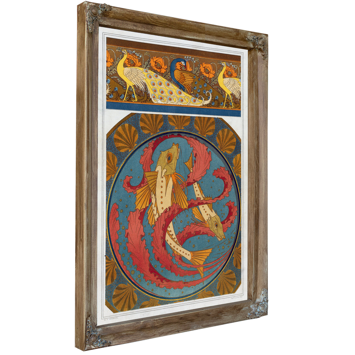 Paons et Pavots Bordure Grondins By Pillard Verneuil