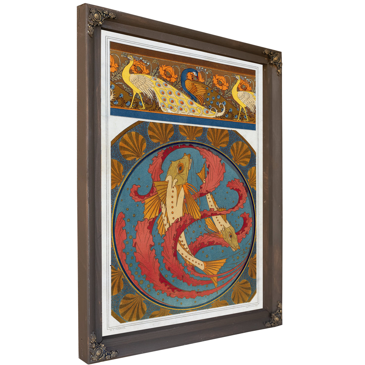 Paons et Pavots Bordure Grondins By Pillard Verneuil