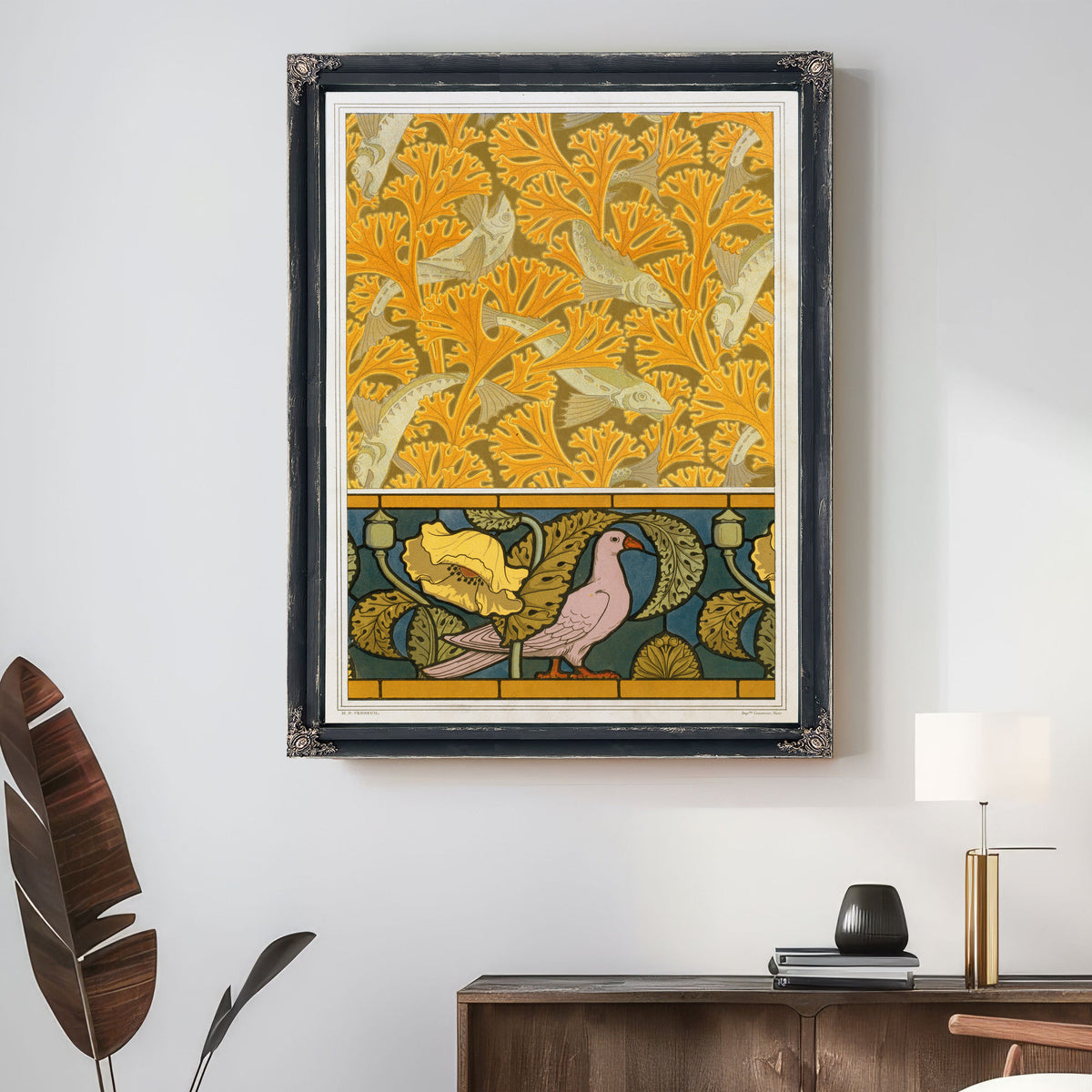 Poisson et Algues Papier Peint Pigeon By Pillard Verneuil