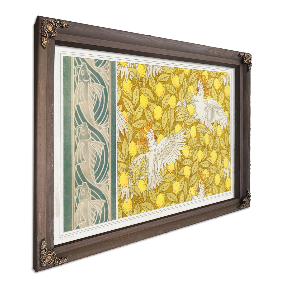 Poissons Frise Au Pochoir Cacatoes et By Pillard Verneuil