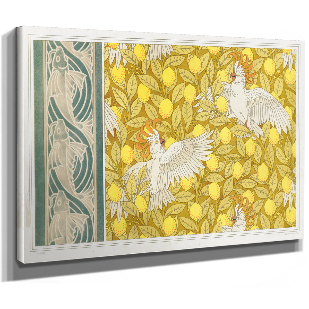 Poissons Frise Au Pochoir Cacatoes et By Pillard Verneuil
