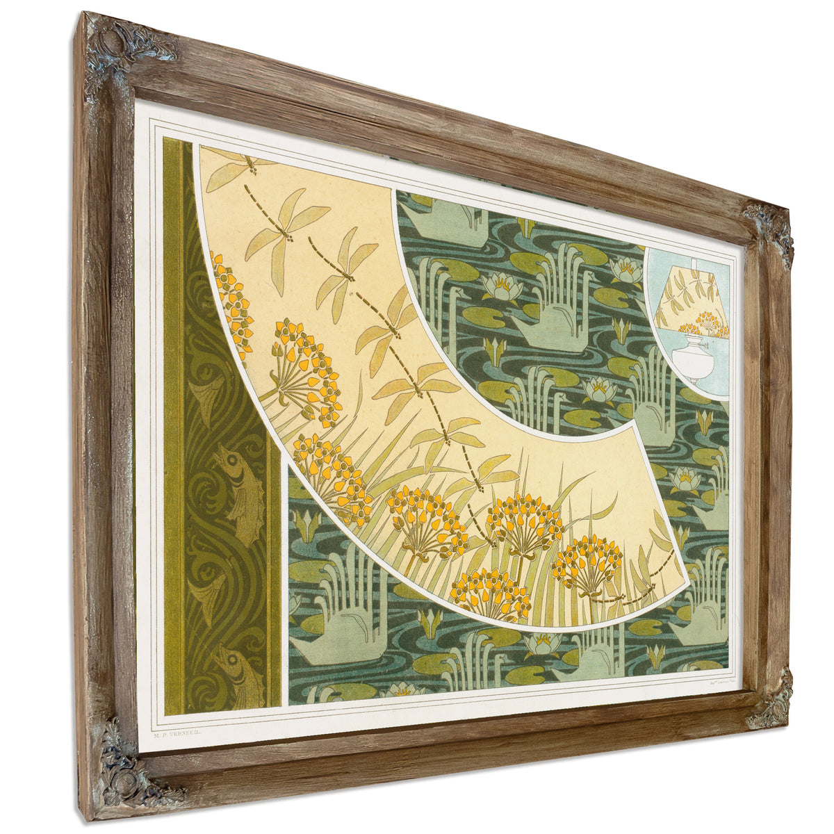 Poissons Frise Au Pochoir Libellules By Pillard Verneuil
