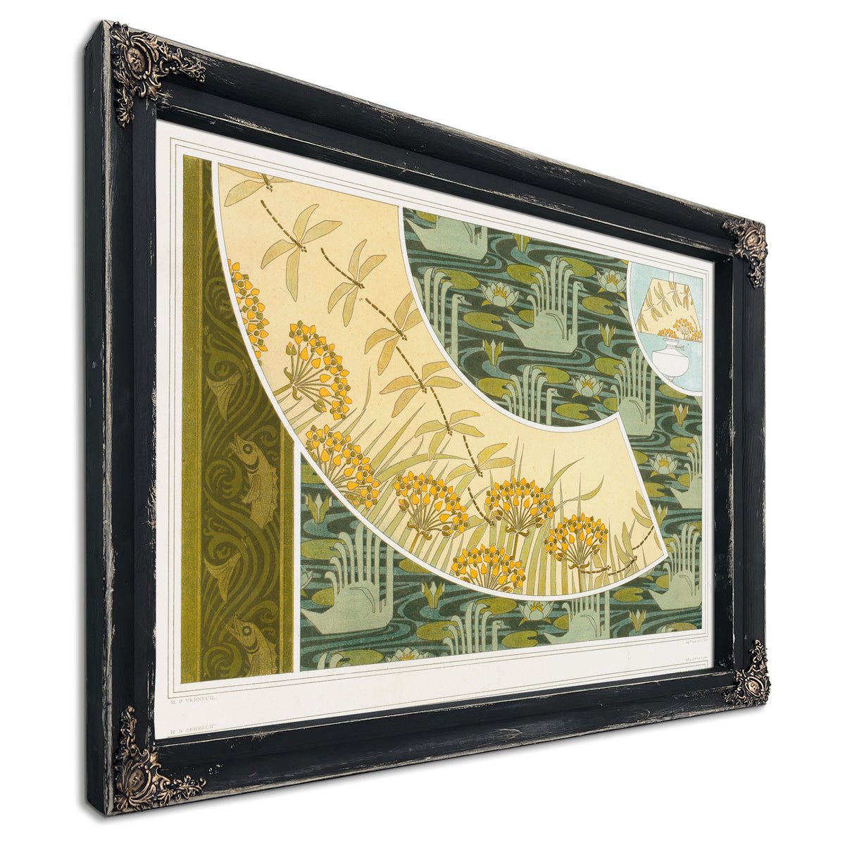 Poissons Frise Au Pochoir Libellules By Pillard Verneuil