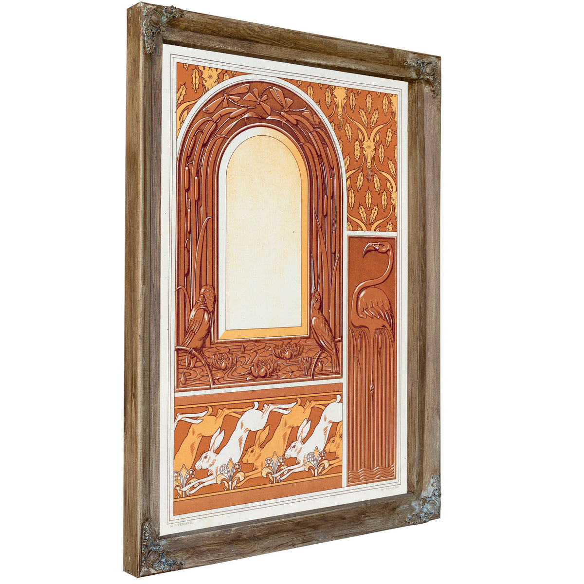 Tetes de Chevres Semis Flamant Plaque By Pillard Verneuil