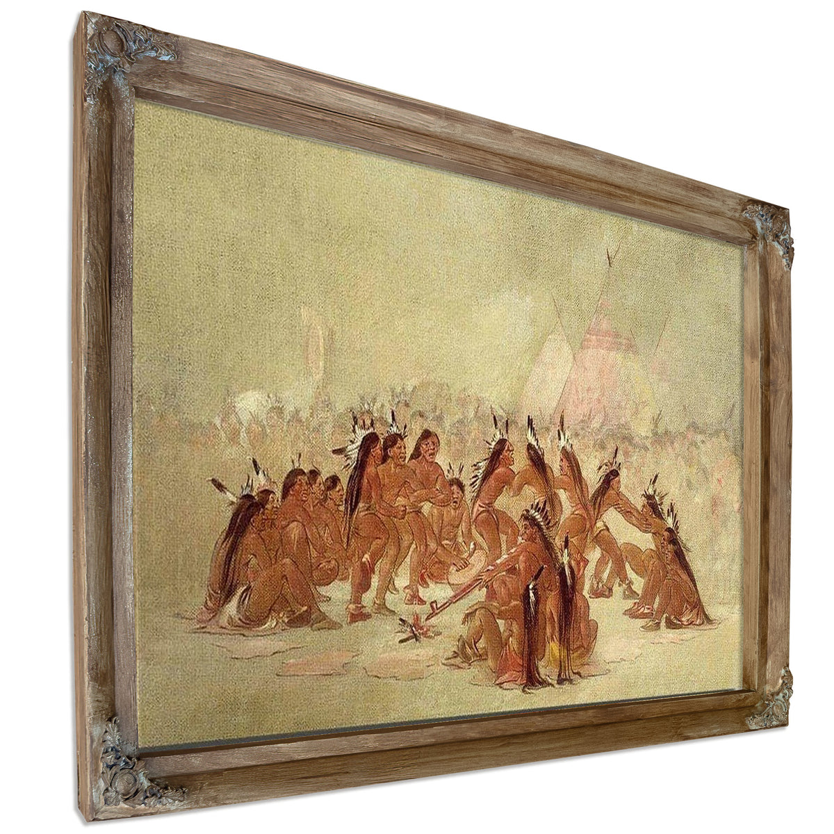 Pipe Dance, Assiniboine By George Catlin