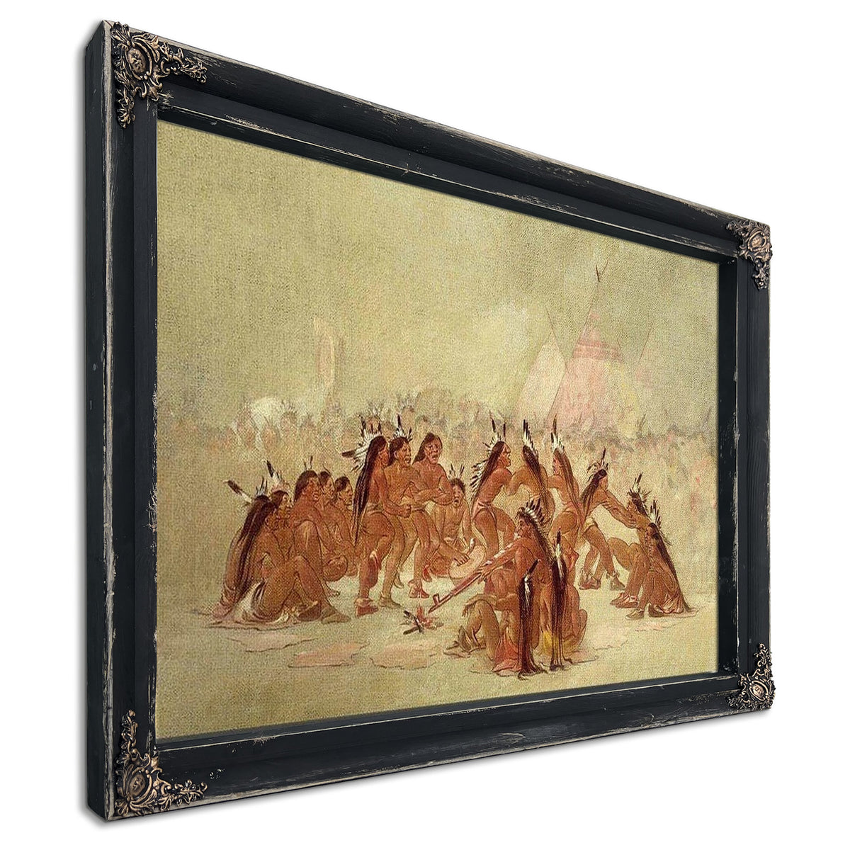 Pipe Dance, Assiniboine By George Catlin