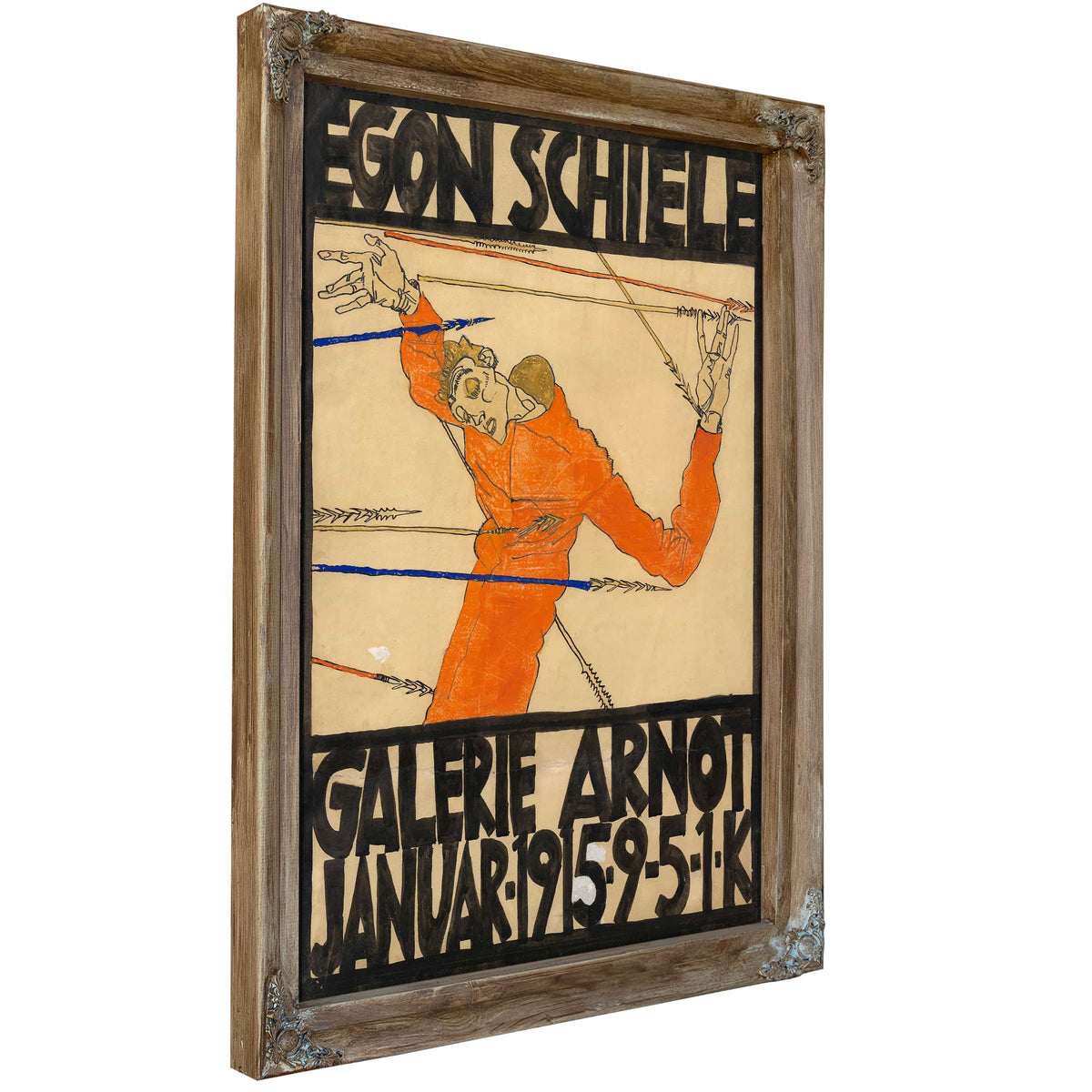 Plakat Der Schiele Ausstellung In Der Galerie Arnot by Egon Schiele