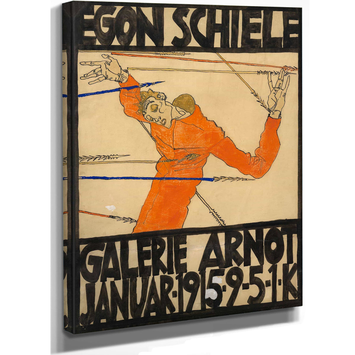 Plakat Der Schiele Ausstellung In Der Galerie Arnot by Egon Schiele